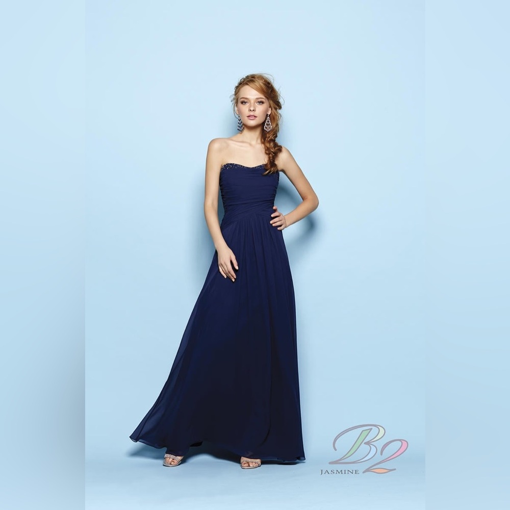 B2 Jasmine Women's Navy Blue Strapless Dress